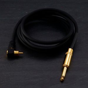 ANGLED BLACK-BLACK HEAVY DUTY RCA CABLE