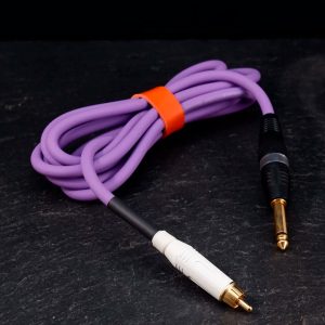 CABLE RCA PÚRPURA DE ALTA RESISTENCIA. CONECTOR RCA BLANCO