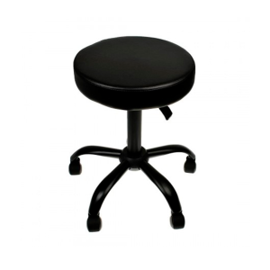 TABURETE COJÍN PLANO NEGRO
